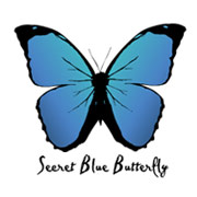 Secret Blue Butterfly Logo